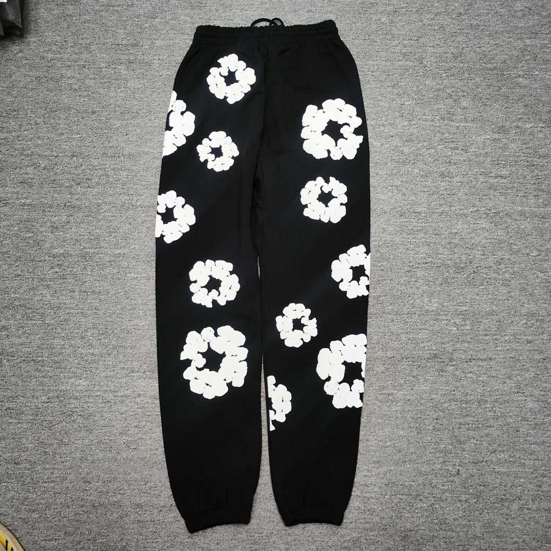 Unbranded 318 TOP Stock X Cactus Denim Tears Wreath Sweatpants460 100% Solid Cotton Mens Womens Black Grey Blue S-XL - Image 20