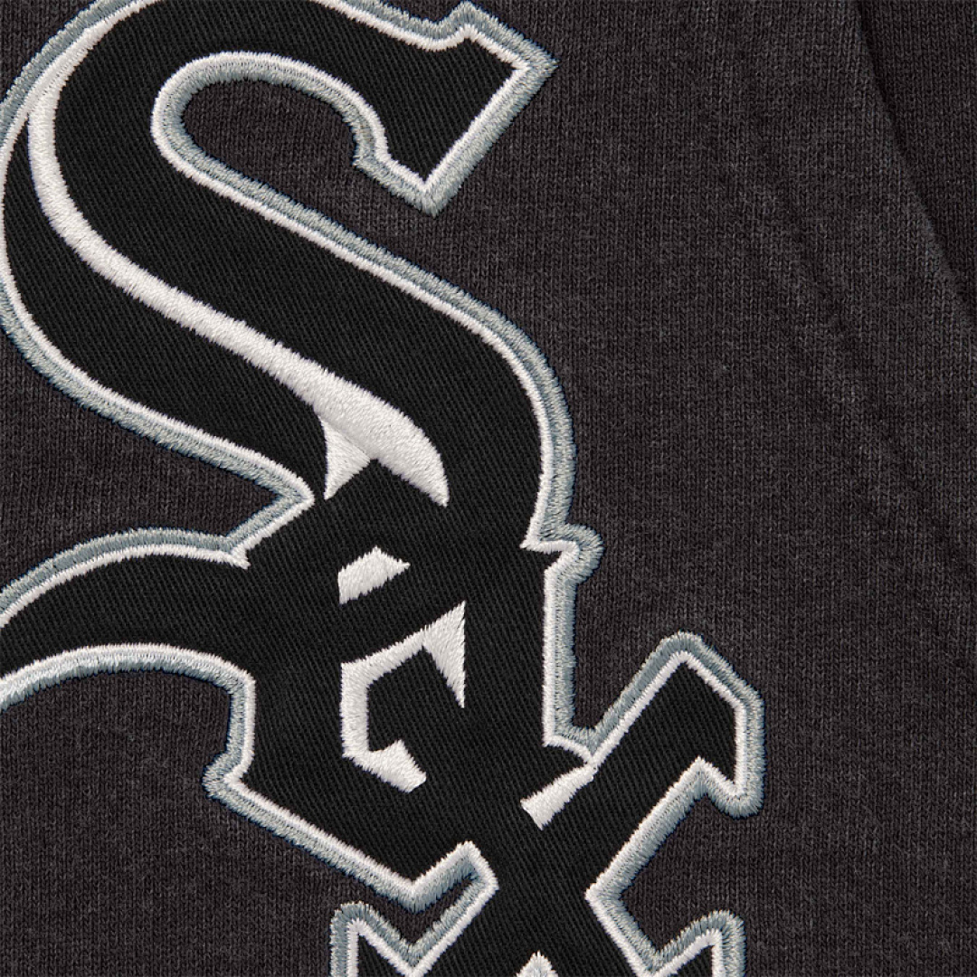 Supreme 468 CHICAGO WHITE SOX™ ZIP UP HOODED SWEATSHIRT Black Floral Grey S M L - Image 6