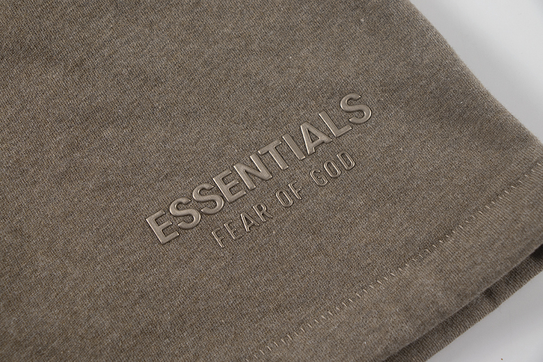 Essentials 148 Ess SS25 Classic Hoodie Label Print Short Silk Silver Gum Black Grey Brown Oatmeal XS-XL - Image 22