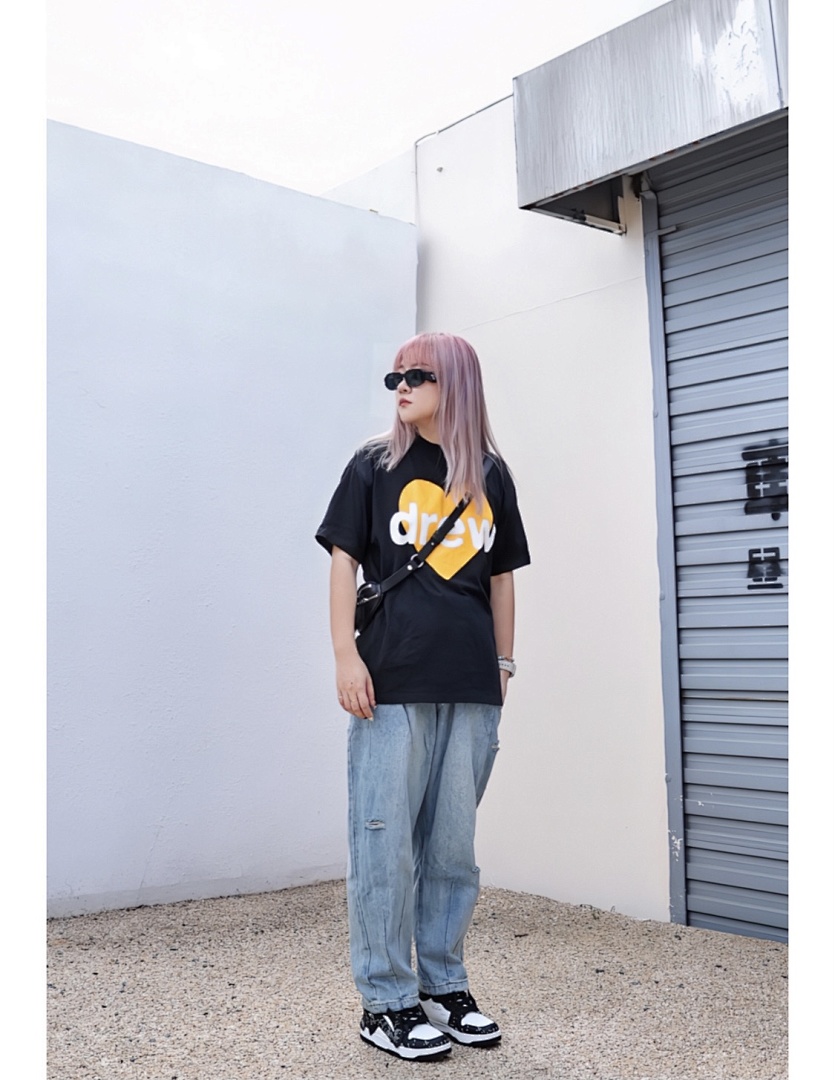 Drew House 98 DREW HOUSE FW23 Autumn INFINITE LOVE SS TEE Print Collar Short Sleeve T : Black S M L - Image 8