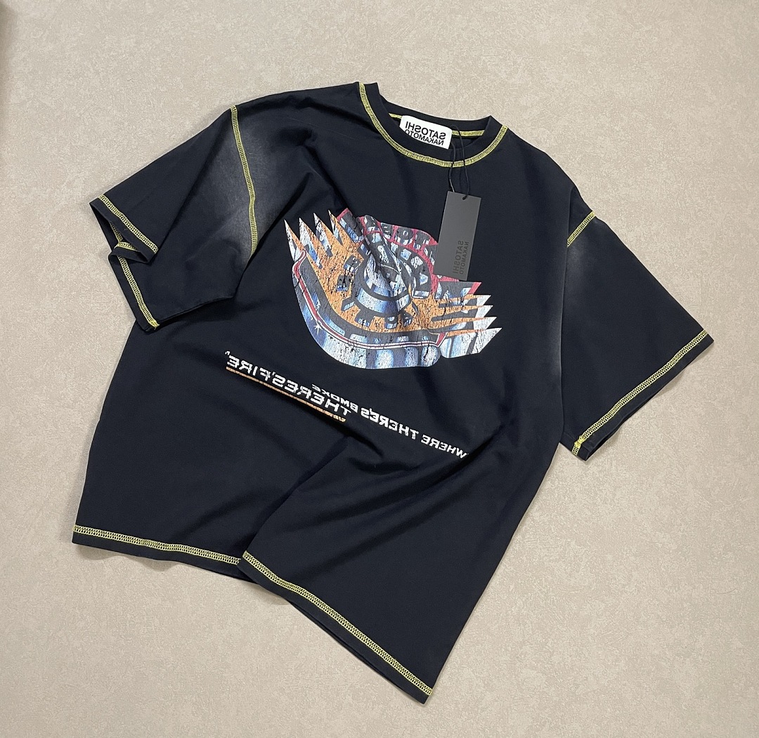 Unbranded 138 Satoshi Nakamoto Vintage Tee T Washed Black S M L - Image 5