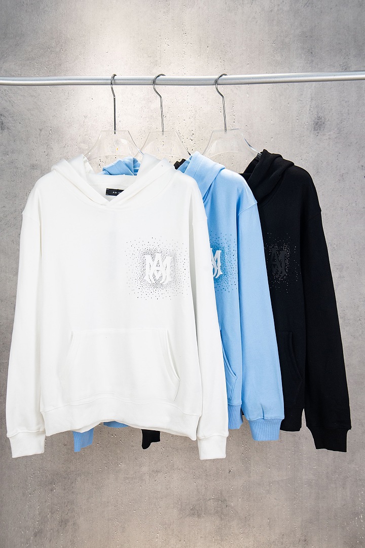 AMIRI 218 Wide Version Model Long Sleeve Black White S M L XL 606# - Image 47