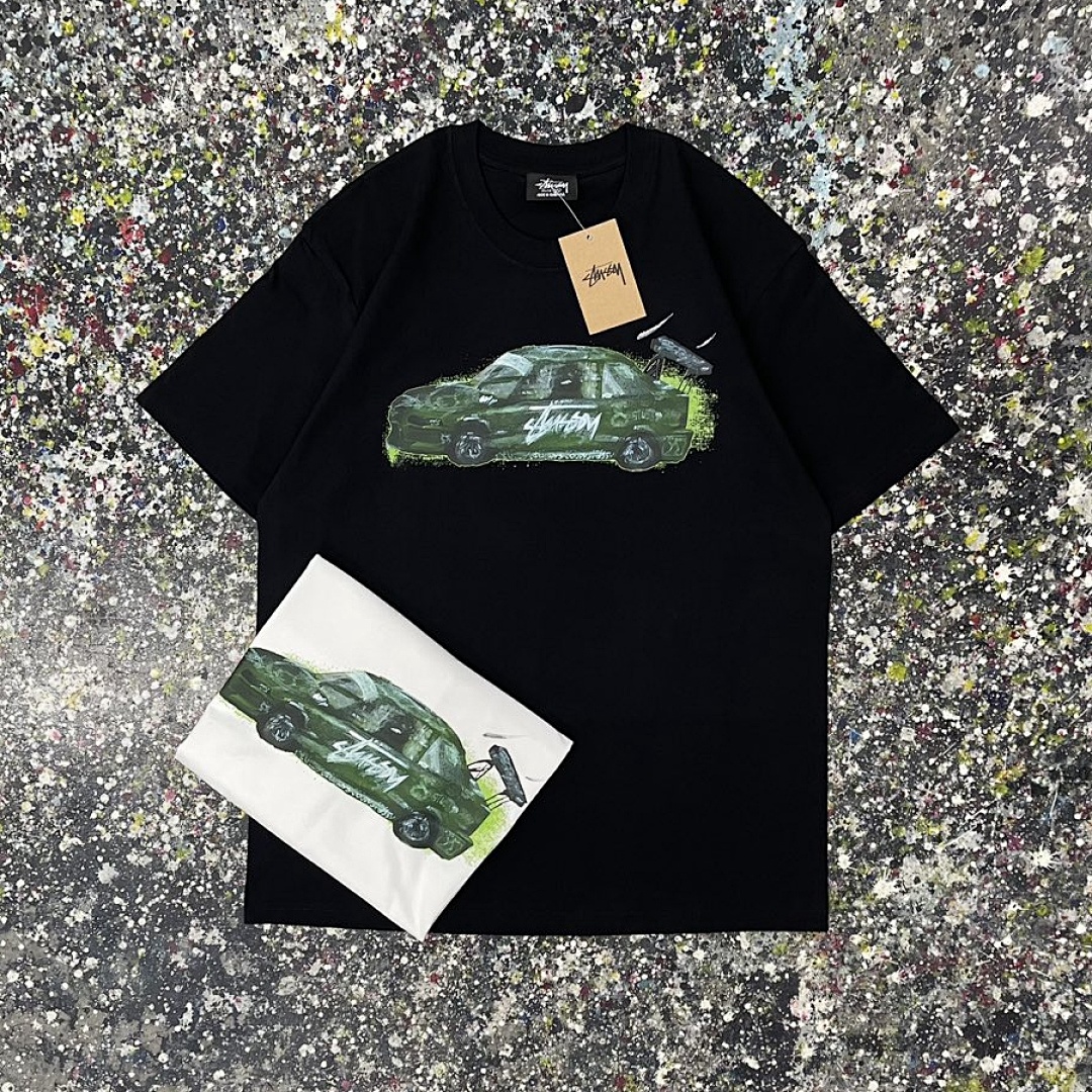 Stussy 108 Stu Print Short Sleeve T : White Black S M L XL XXL