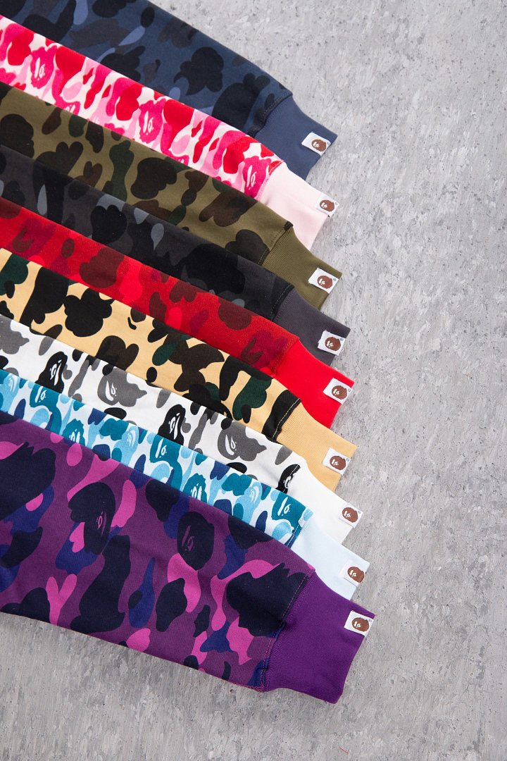 Bape 438 : Green Camo Red Yellow Purple Pink Blue Grey White Black S-XL - Image 41
