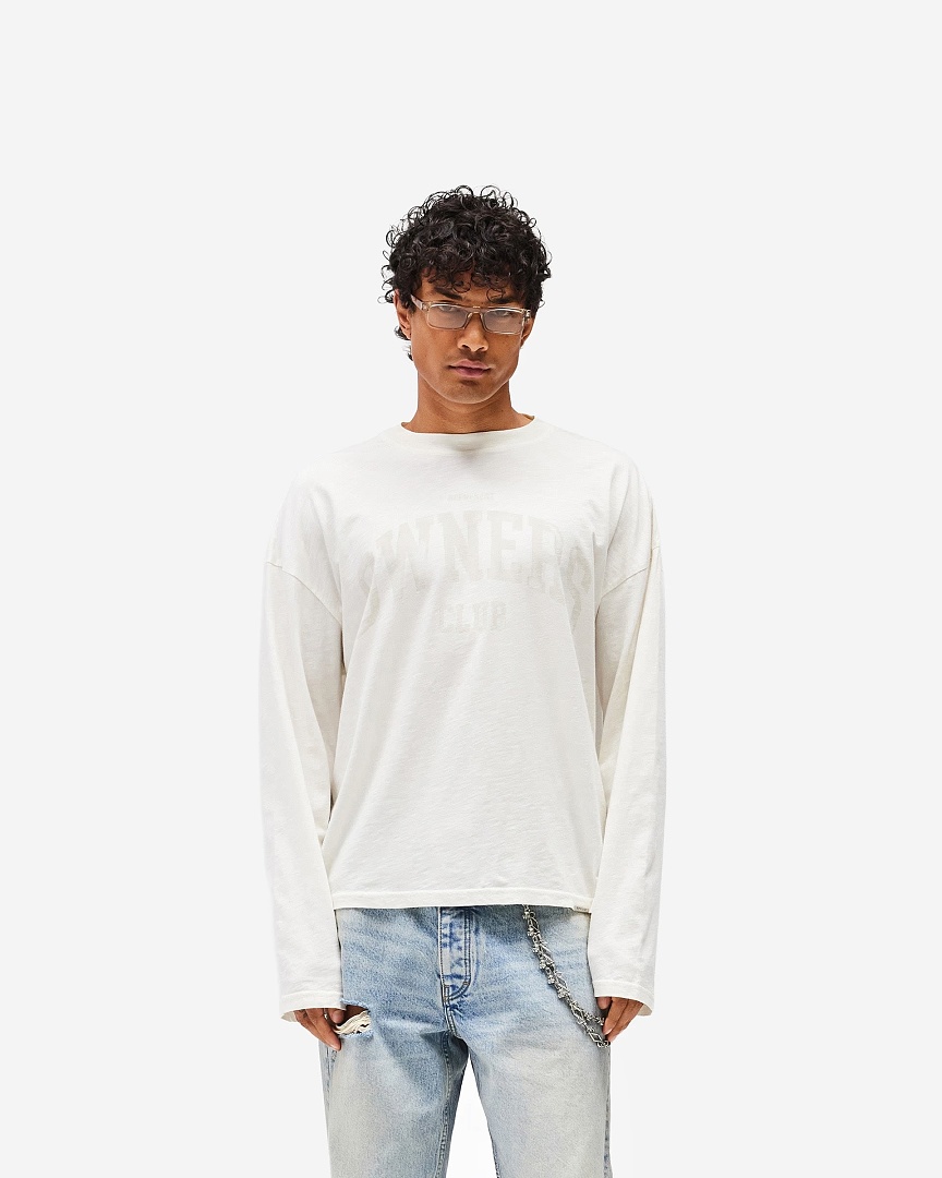 Off-White 138 REPRESENT New High Mens Womens Top Wide Long Sleeve : S M L XL Off (White) - Image 10
