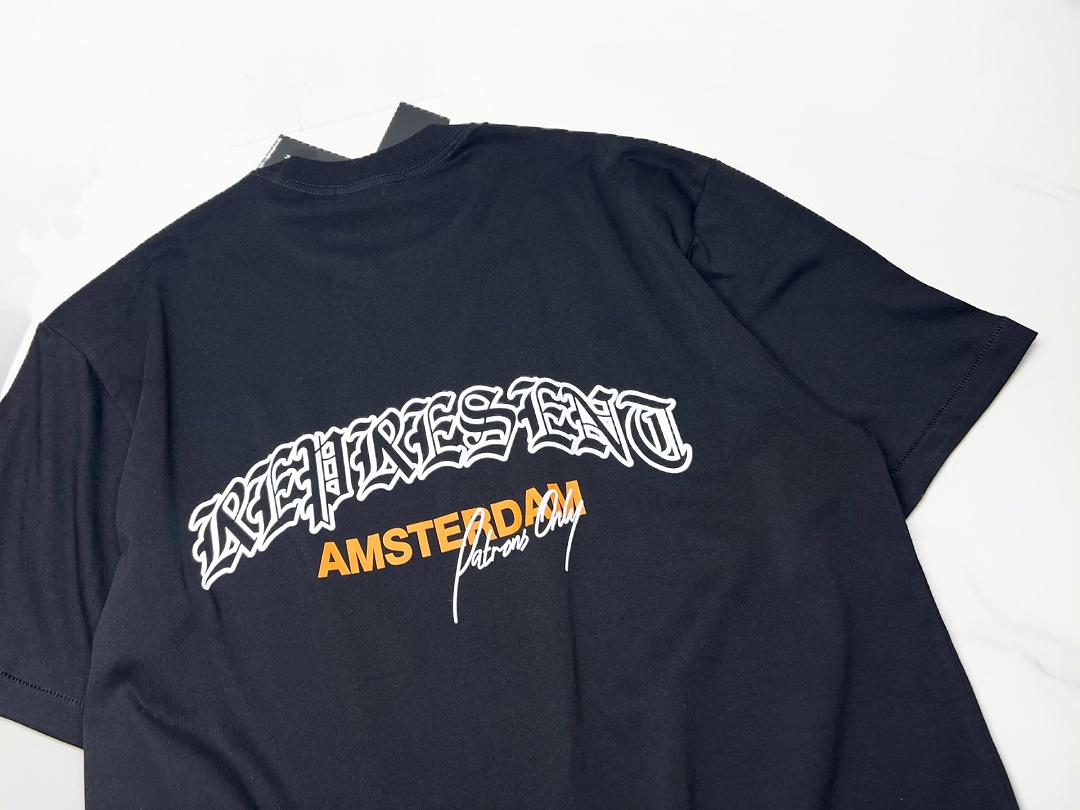 Represent 128 REPRESENT Print Short Sleeve T : S M-L XL (Black) - Image 9