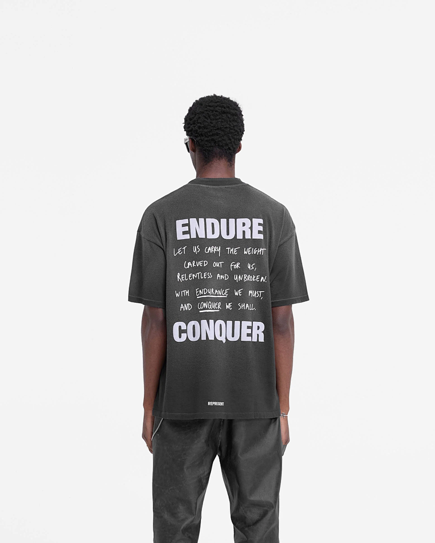 Represent ON SALE68 REPRESENT ATLAS TEE Print Short Sleeve T : Washed Black White S M L - Image 22