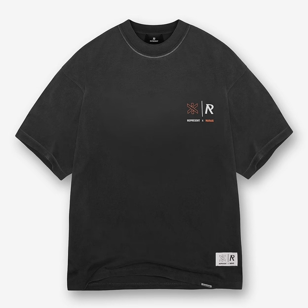 Represent 118 REPRESENT X MARAIS Collab Logo Short Sleeve T Black S-XL R3120# - Image 20