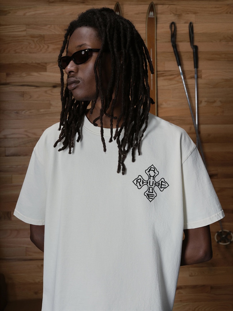 On Running ON SALE58 RHUD CROSS TEE Print Short Sleeve T : Apricot Black S M L - Image 8