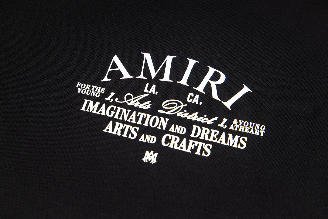 AMIRI 118 Logo 26Ss Print Short Sleeve T Black White S M L XL 9946# - Image 8