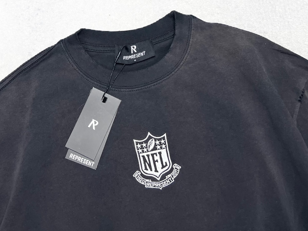 Represent 148 REP Embroidered Print Water Short Sleeve : S M L XL (Black) - Image 6