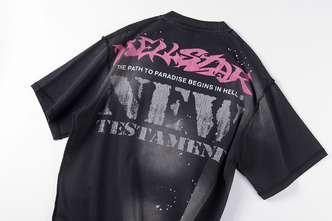Hellstar 178 HELLSTAR STUDIOS Print Solid Cotton Short Sleeve T Water Black S-XL - Image 9