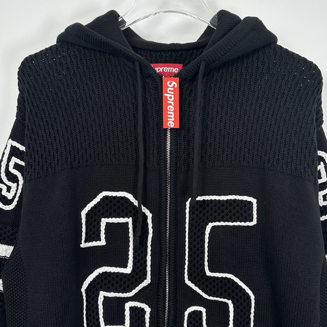 Supreme 538 SS25 FOOTBALL HOOD SWEATER Fleece Black White Blue S-XL - Image 33