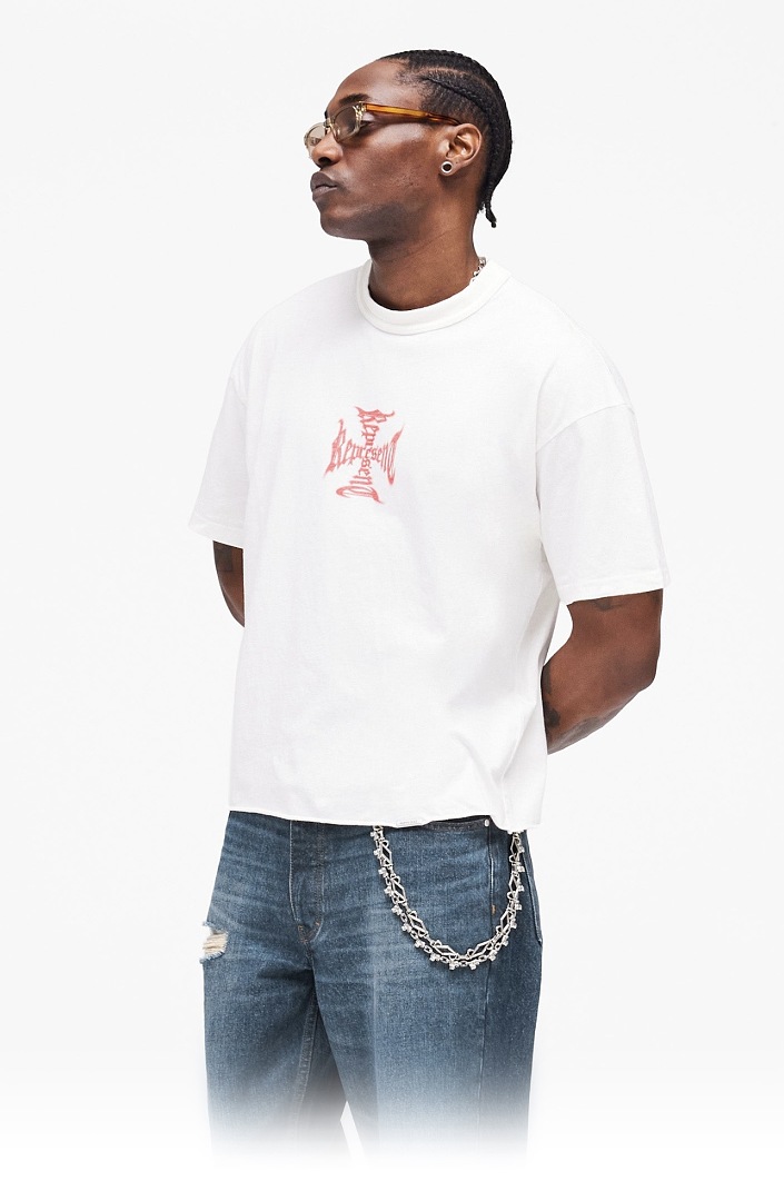 Off-White 118 REPRESENT New High Mens Womens Top Wide Short Sleeve : S M L XL Off (White) - Image 14