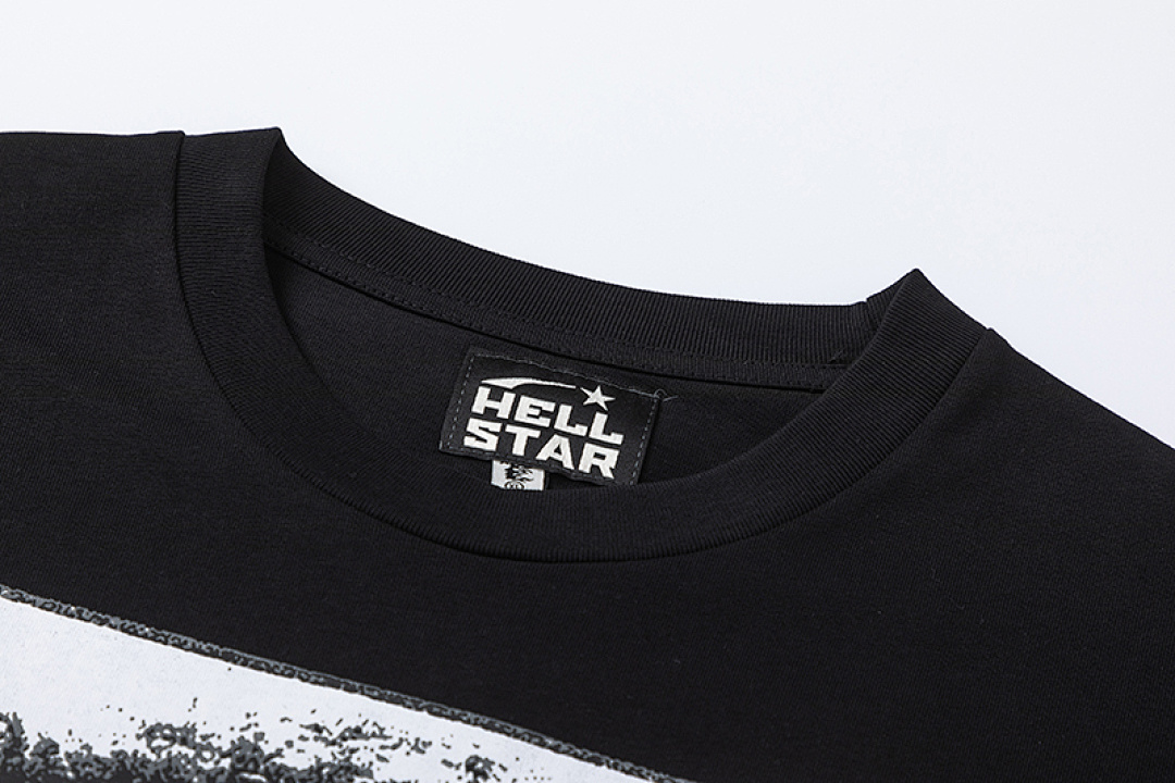 Off-White 128 Hellstar Logo Print Short Sleeve T Black Off White S-M-L-XL - Image 4