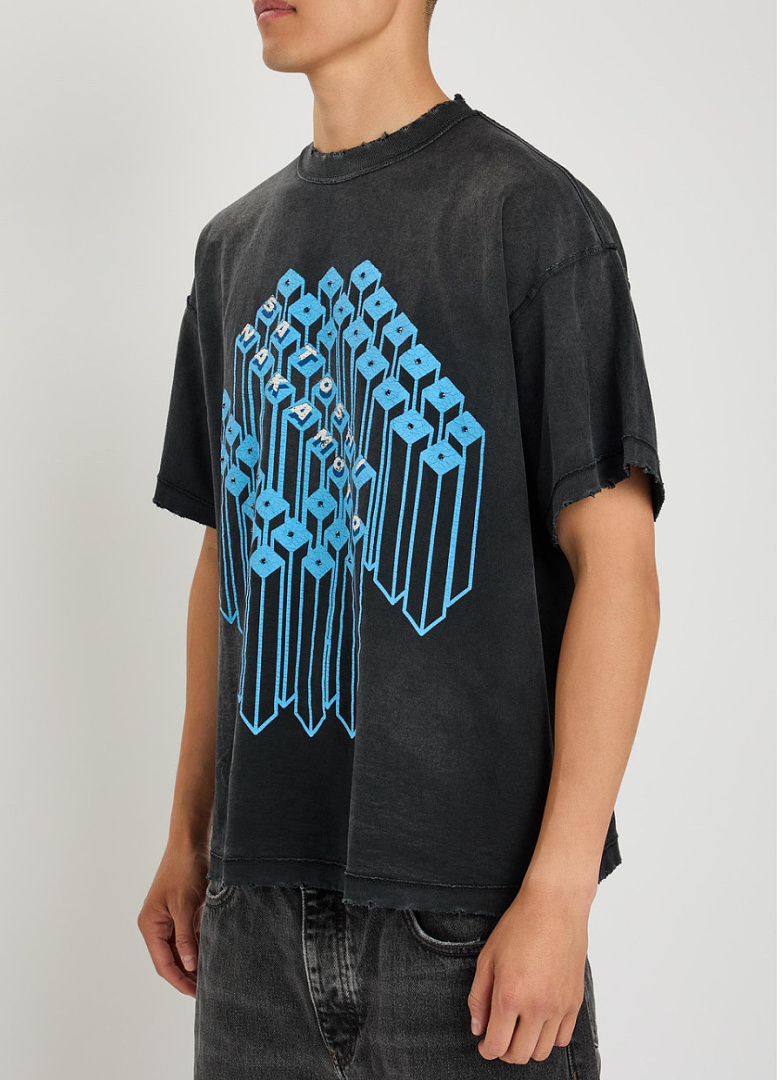 Unbranded 128 SATOSHI NAKAMOTO Gridlock T : Washed Black S M L - Image 14