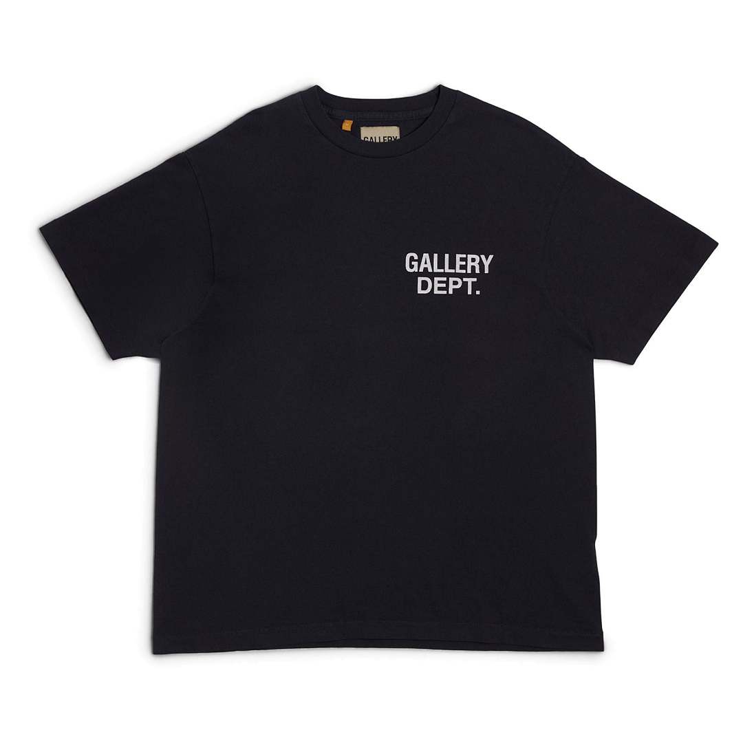Gallery Dept 98 Gallery Dept. Classic Souvenir Tee LOGO Print Collar Short Sleeve T Black Grey White Cream Apricot Sky Blue Fruit Green Dark S M L - Image 3