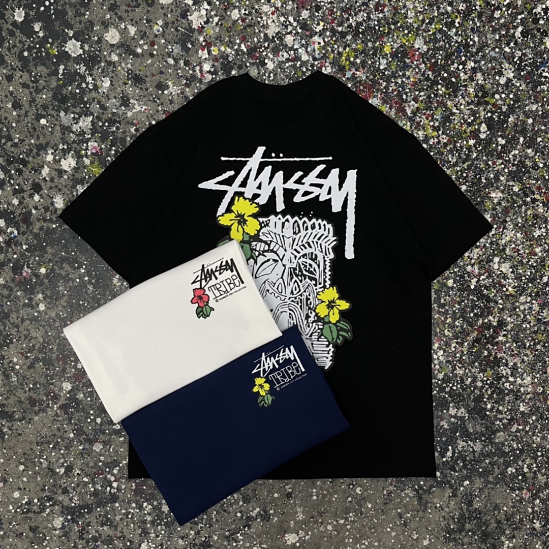 Stussy 108 Stu Print Short Sleeve T : Black White S M L XL XXL
