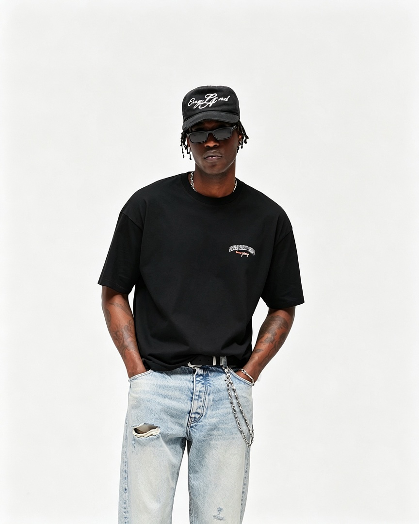 Represent 128 REPRESENT Print Short Sleeve T : S M-L XL (Black) - Image 13