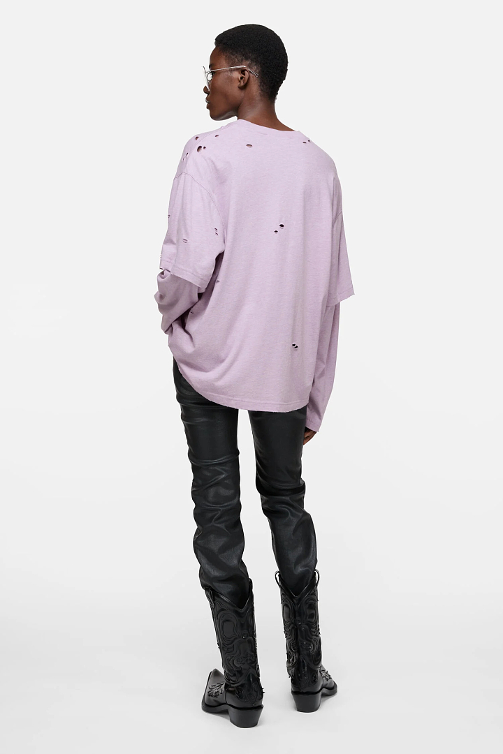 Acne Studios 168 AC Buckle Long Sleeve T Floral Purple S-XL 8215# - Image 22
