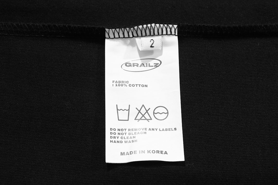 Unbranded 98 Grailz Limited Exclusive Label Logo Print Wide Short Sleeve T Black White 1 2 3 G167# - Image 13