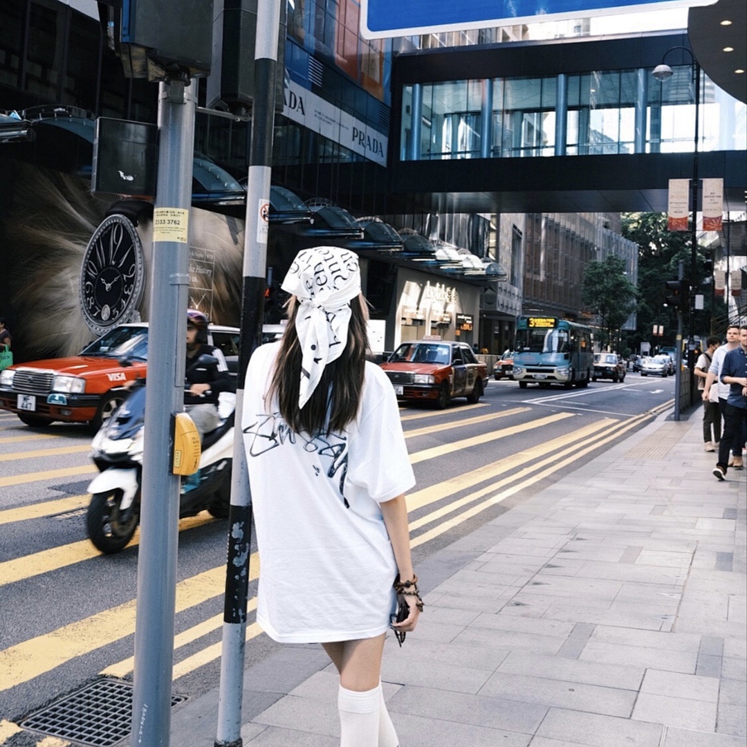 Stussy 98 STU MERCURY TEE Water Silver Fruit Logo Print Collar Short Sleeve T : White Black S M L XL Y1315# - Image 8