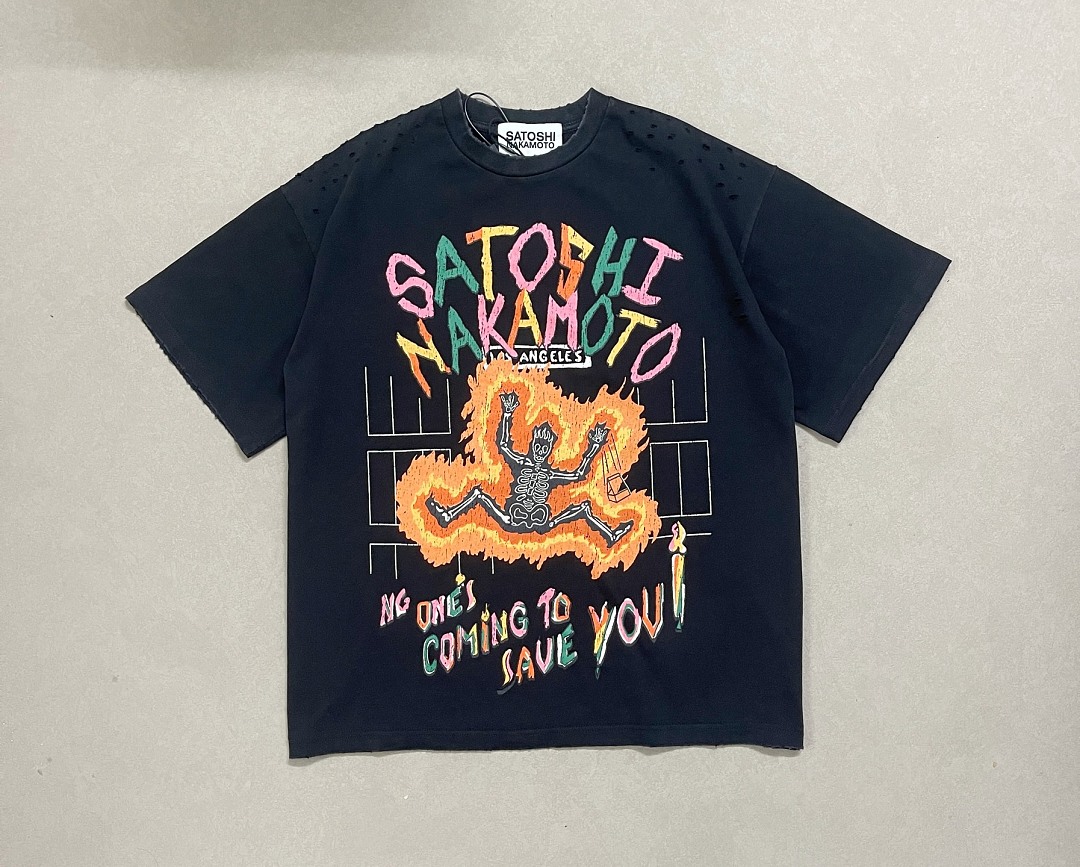 Unbranded 138 Satoshi Nakamoto No Savior Print T Washed Black S M L