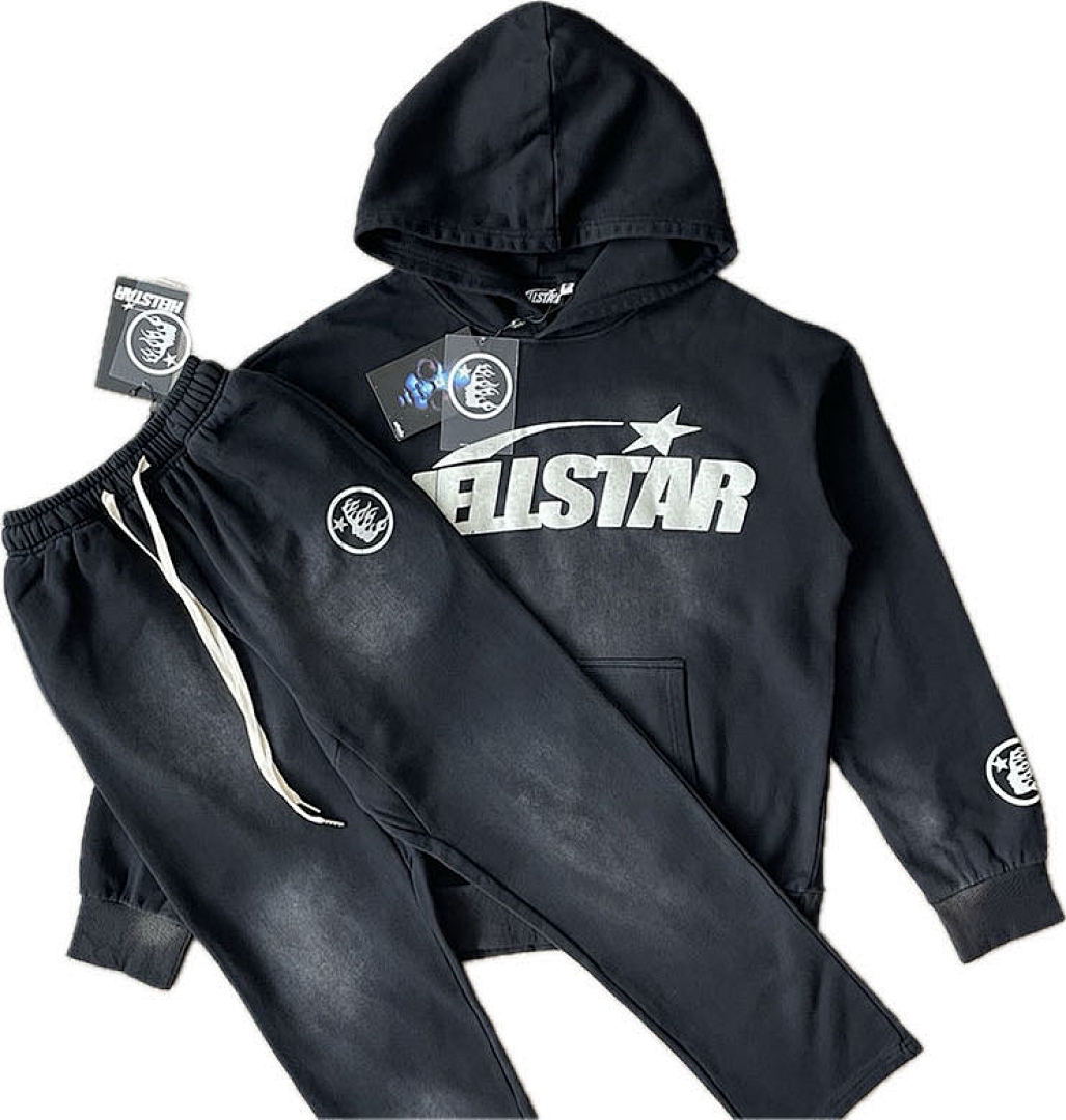 Hellstar 238 Hellstar Studios Uniform Hoodie Pants Big Logo Water Long Black S-M-L-XL - Image 7