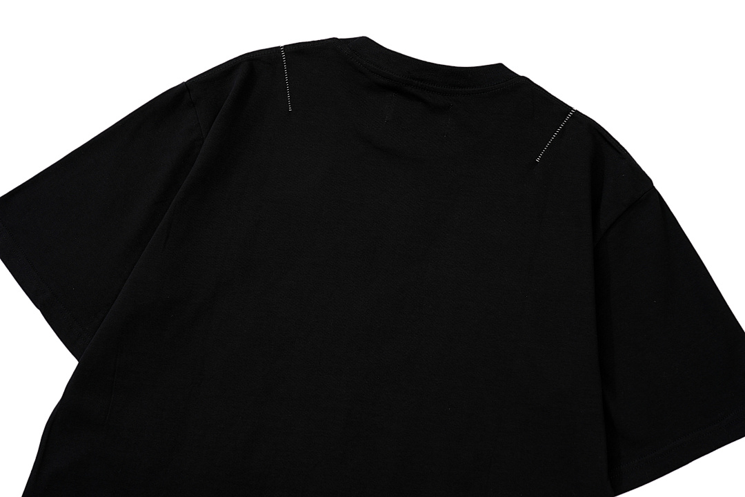 Unbranded 108 VUJADE DARTED LOGO TEE Print Short Sleeve T Black White 1 2 3 4 3911# - Image 5