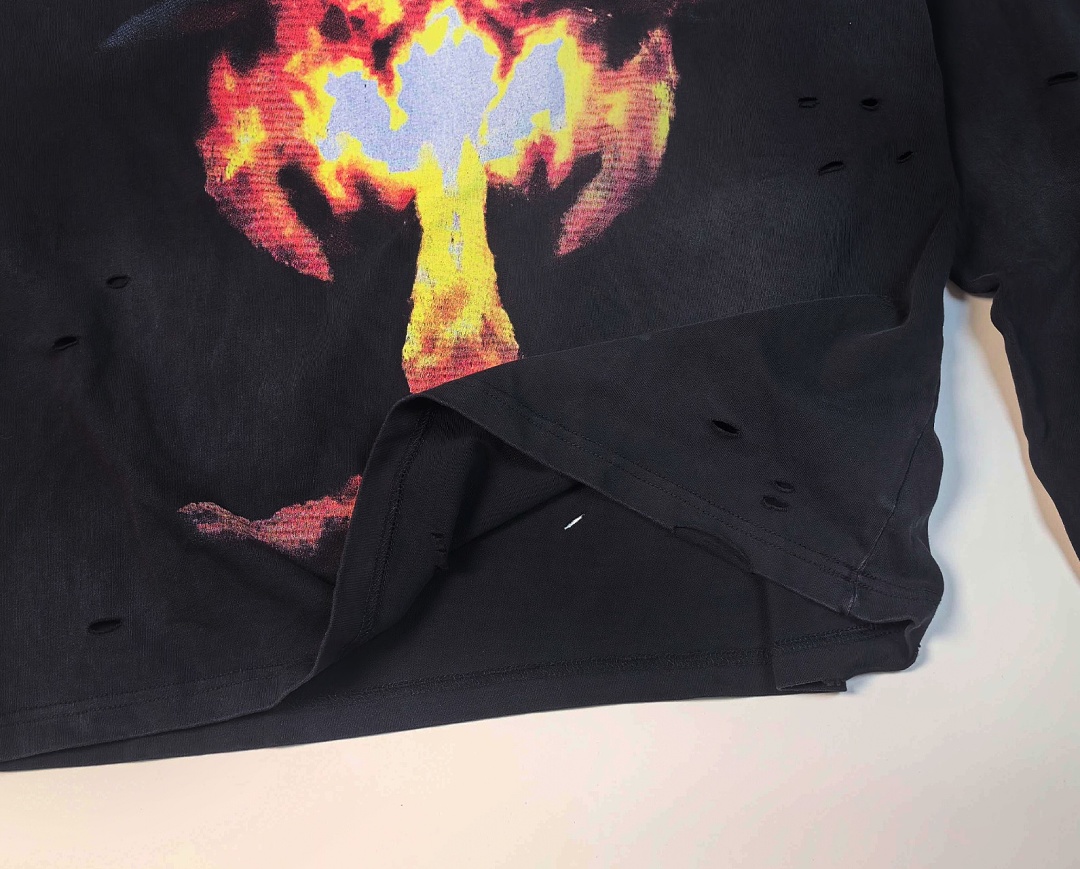 Chanel 168 Chew Forever Fire Flame Long Sleeve : Water Black :S M L - Image 6