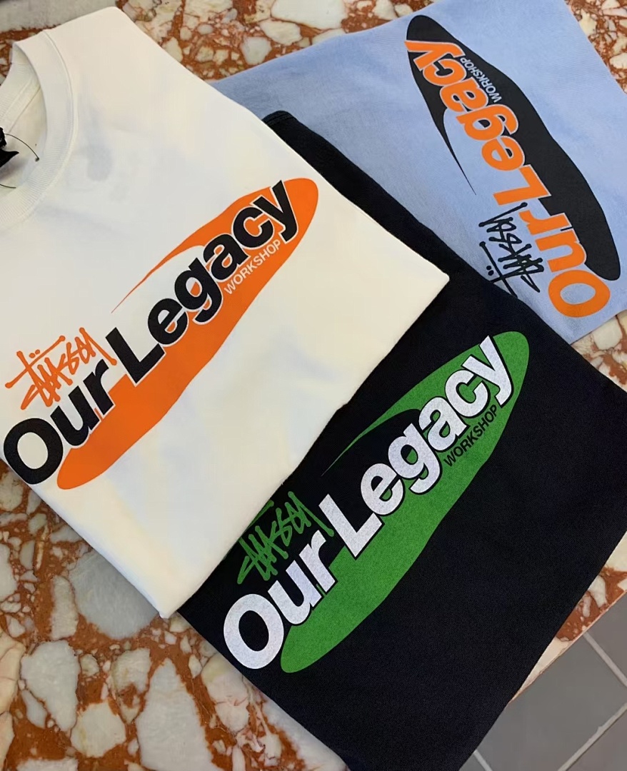 Stussy 128 STU SS25 OUR LEGACY TEE Collab T Print Short Sleeve Black Off White S-XL - Image 24