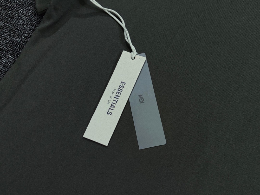 Essentials 118 Ess Double Velvet Solid Cotton Short Sleeve T Coffee Grey Black White Smoke Red XS-XL - Image 13