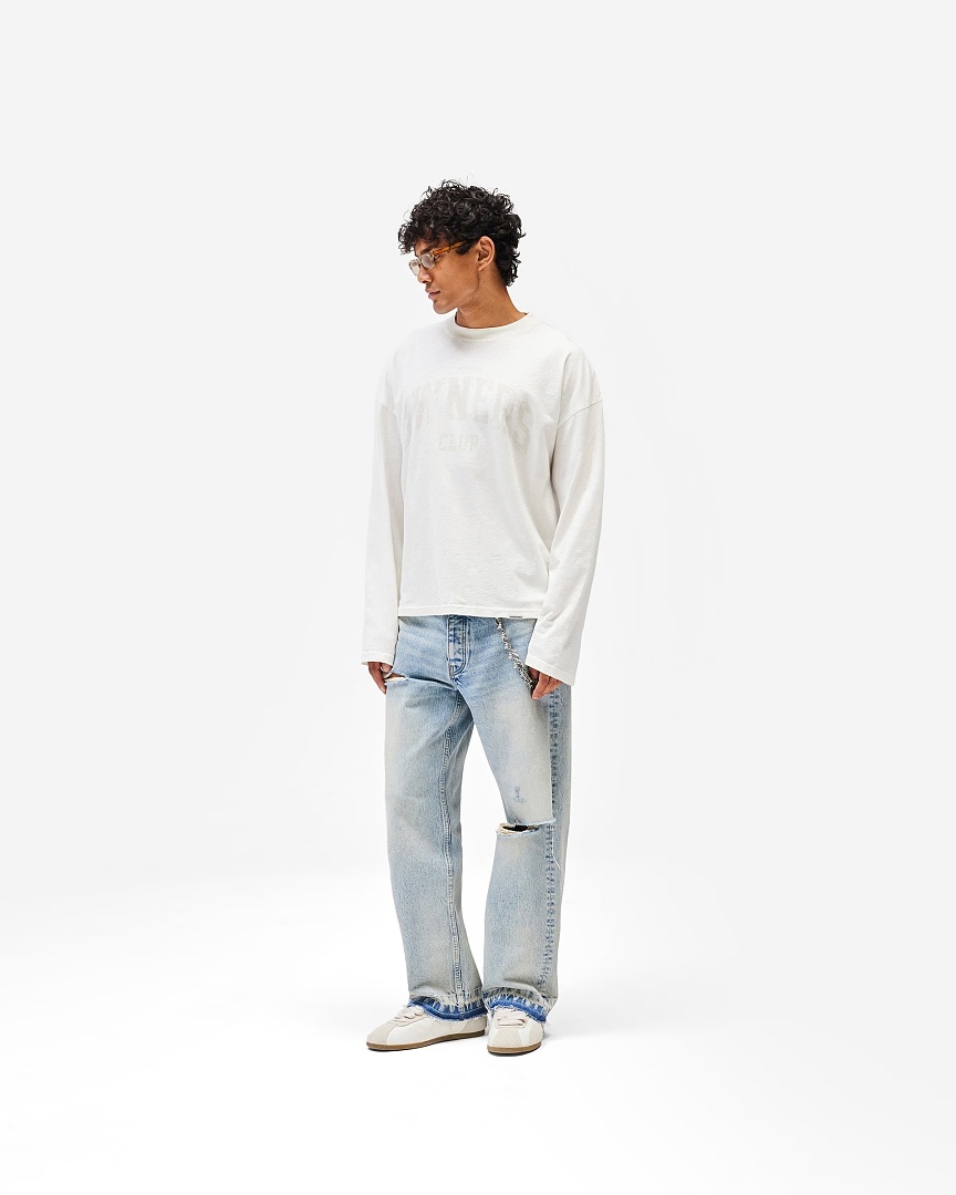 Off-White 138 REPRESENT New High Mens Womens Top Wide Long Sleeve : S M L XL Off (White) - Image 17