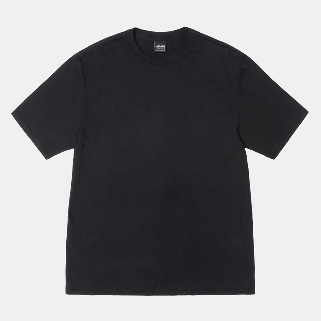 Stussy 108 Stu FW24 BUANA TEE PIGMENT DYED Autumn Winter Surface Print Short Sleeve T Black White S M L - Image 3