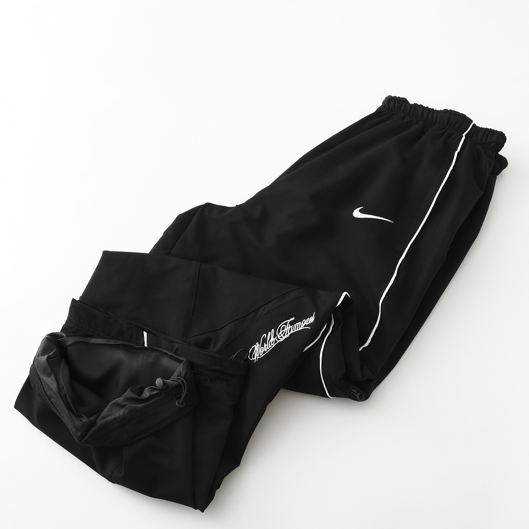 Balenciaga 378 Collab SS25 WEEK4 Track Pants Embroidered Logo Long : Black Purple :S-XL - Image 9