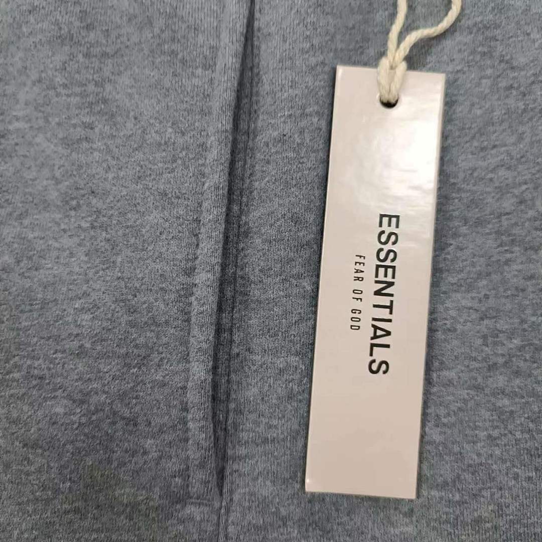 Essentials 148 ESS Small Label Velvet Short Mens Womens Solid Cotton Wide : Dark Floral Grey Black Light XS-XL - Image 14