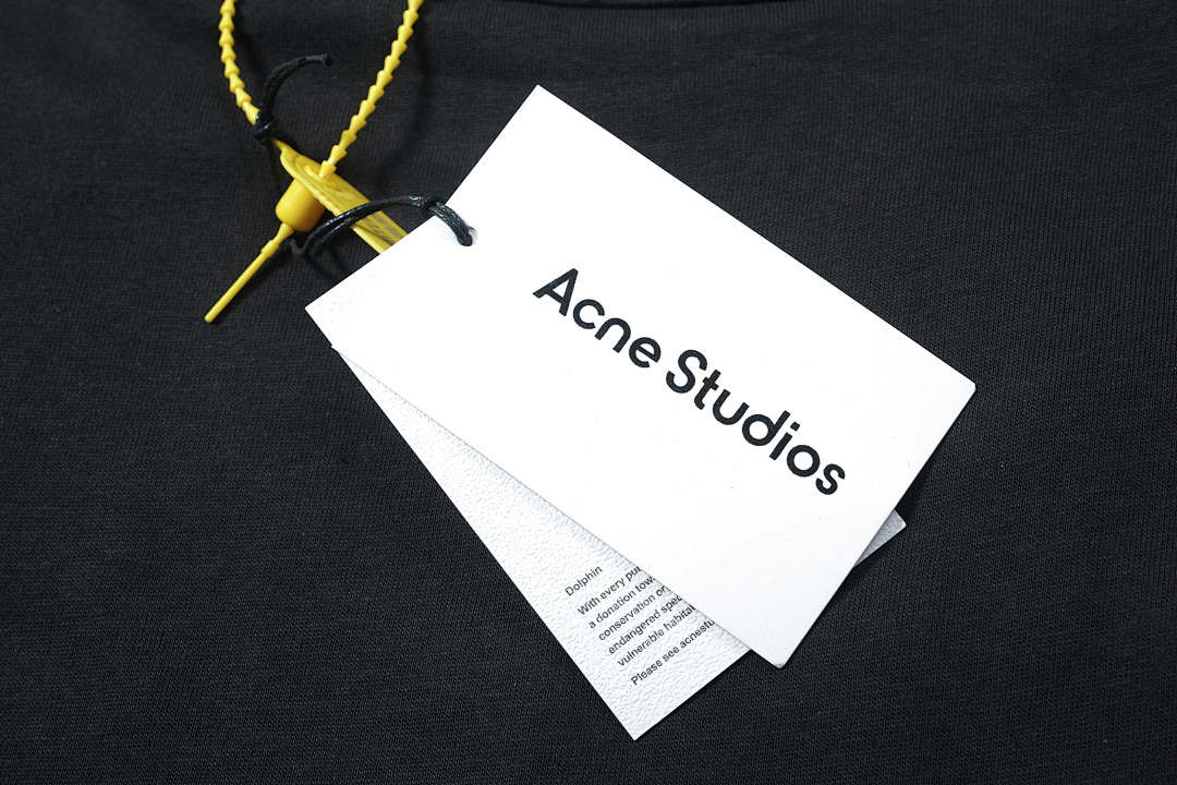 Acne Studios 128 AC LOGO Print Long Sleeve T Black White S-XL 8296# - Image 27