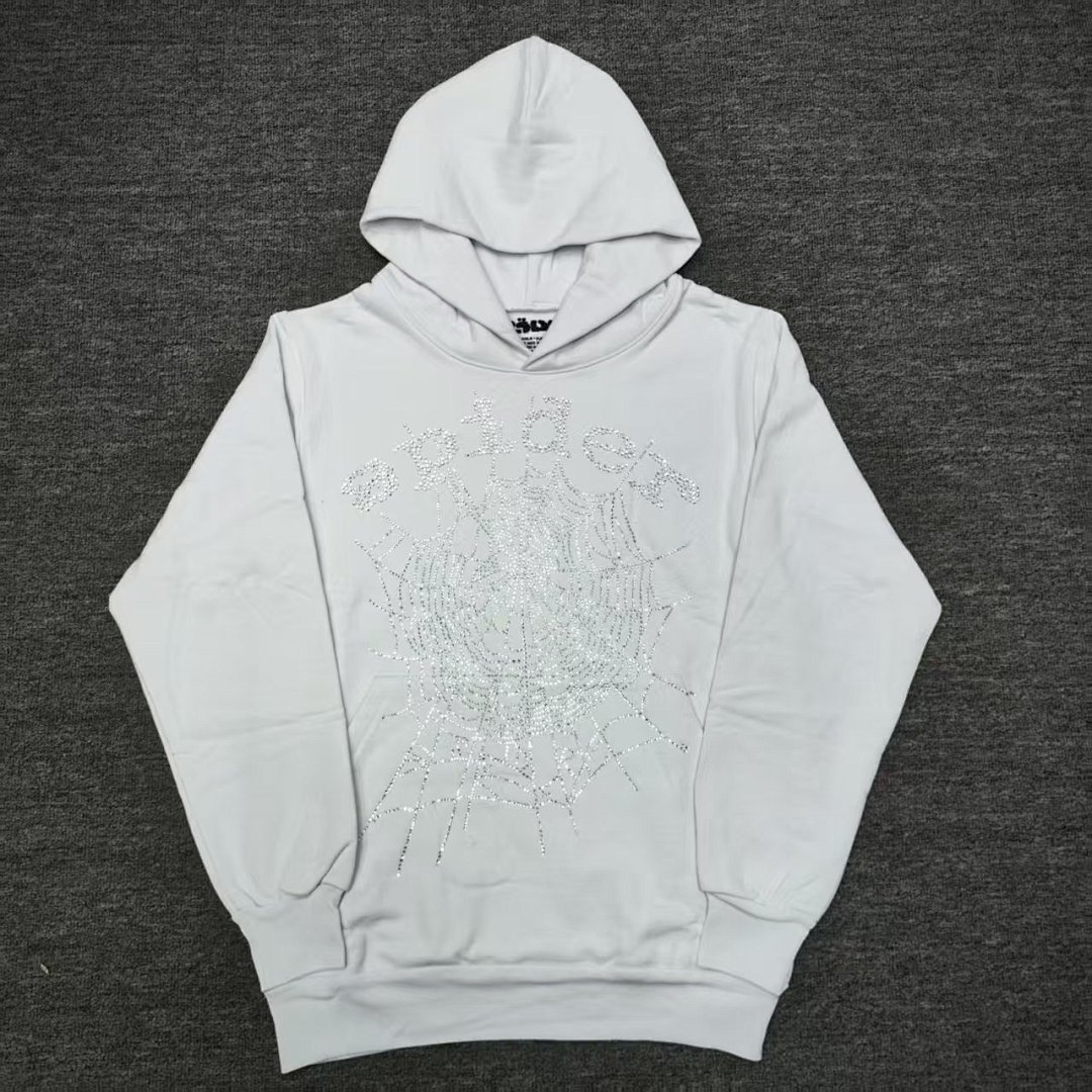 Unbranded HOODIE Rhinestone Diamond White Mens Womens Top : S-XXL - Image 6