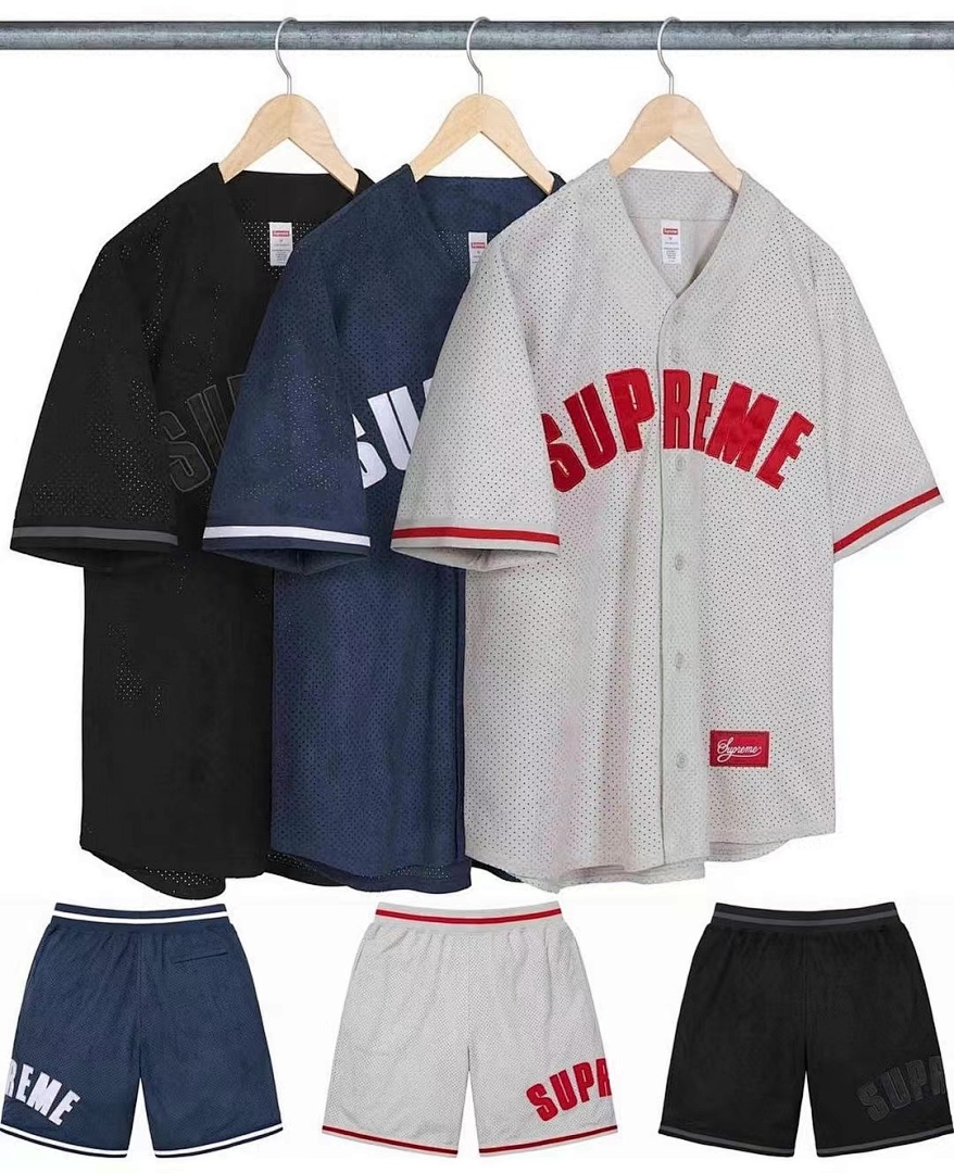 Puma 258 24SS ULTRASUEDE MESH BASEBALL JERSEY/SHOPT Suede Short Sleeve Black Light Grey Navy S M L - Image 37