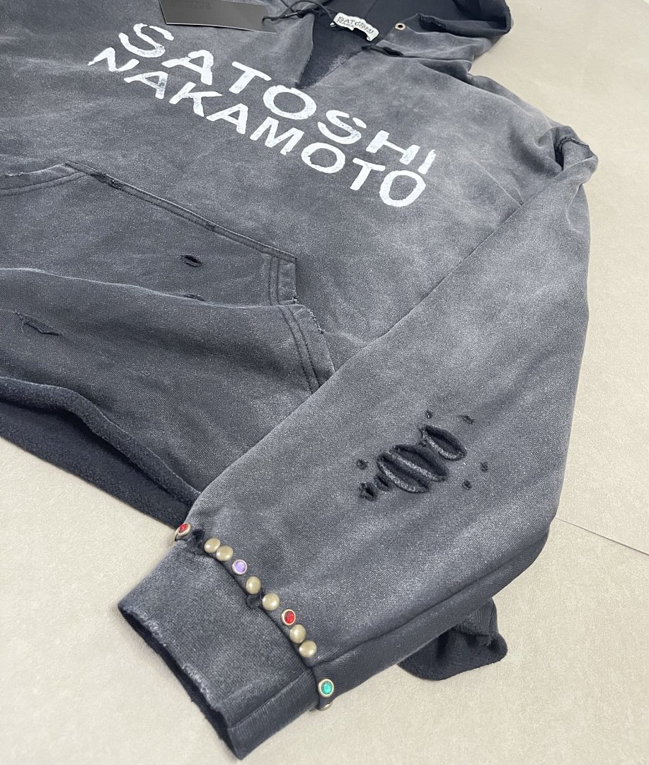 Unbranded 258 SatoshiNakamoto Destructo : Purple Green Washed Black S M L - Image 12