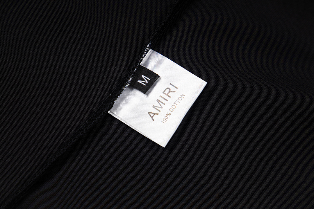 AMIRI 118 Wide Version Model Short Sleeve T Logo Print High Wind Black White S M L XL 9908# - Image 12