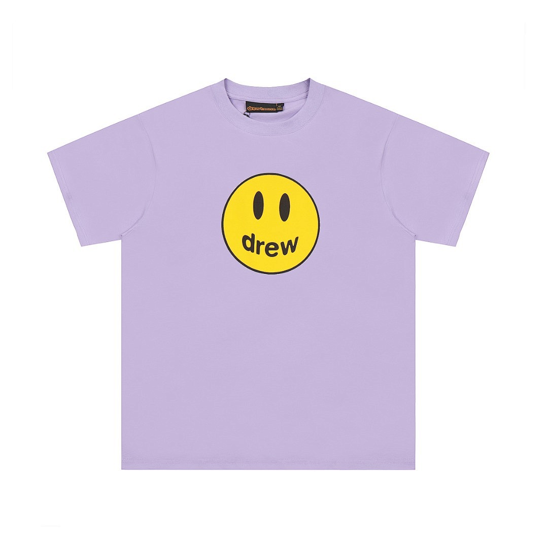 Drew House 118 Drew House Short Sleeve T Black Coffee White Light Pink Blue Purple Yellow Orange Peach Wine Red Navy : S-XL - Image 38