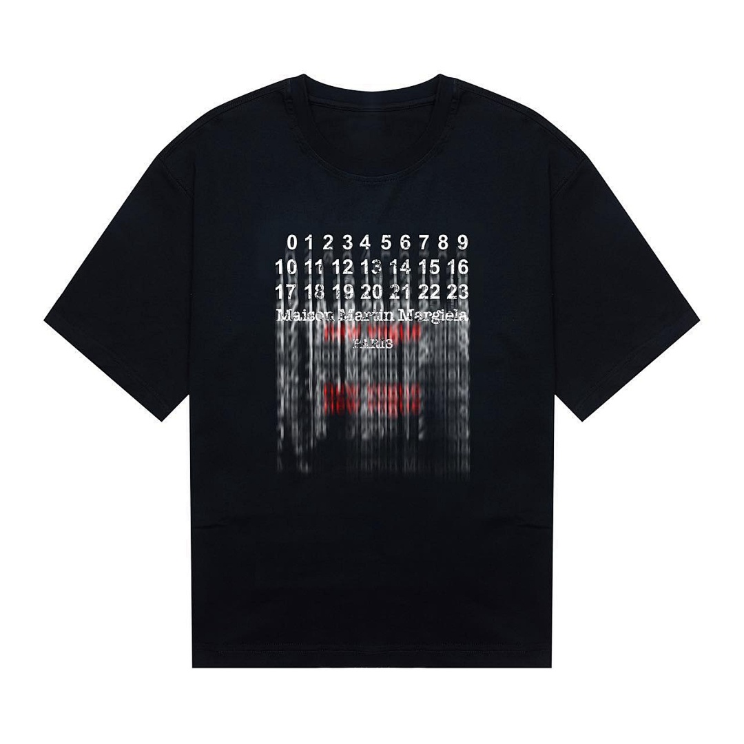 On Running 108 New Vogue × MM6 Maison Margiela LOGO Print Short Sleeve T Black White 46 48 50 52 3966# - Image 31