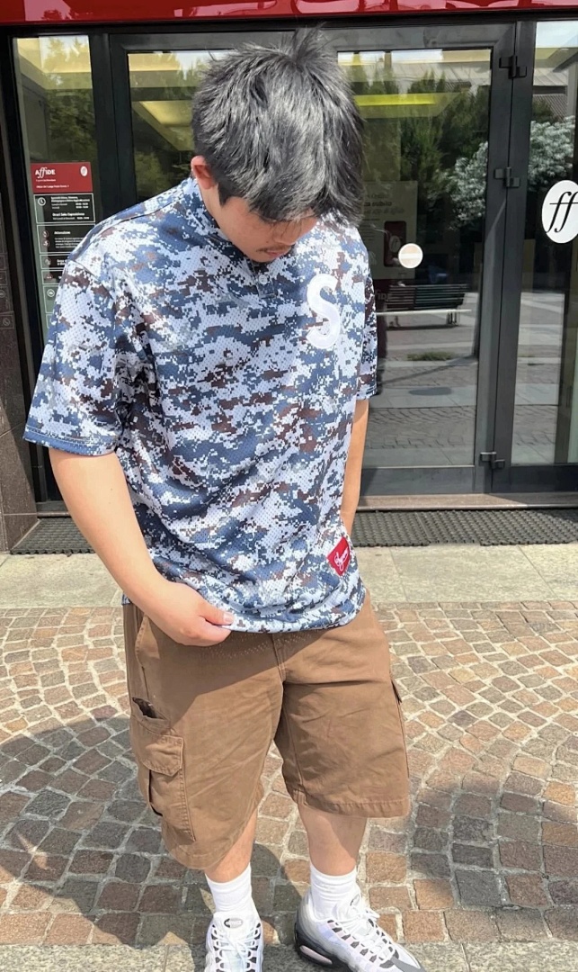 Bape 198 SS25 S LOGO BASEBALL HENLEY TEE Collar T (Black White Blue Pink Green Camo) - Image 44