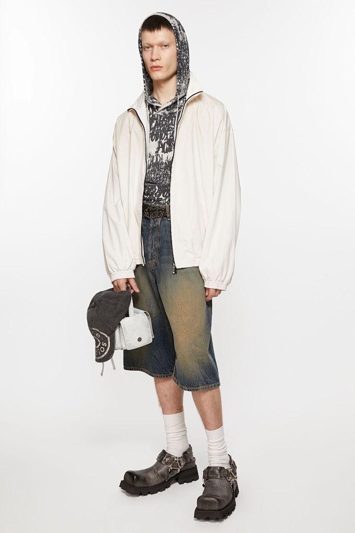Off-White 288 AC Logo Zipper Jacket Print Wind Black Off White S-XL 3396# - Image 50