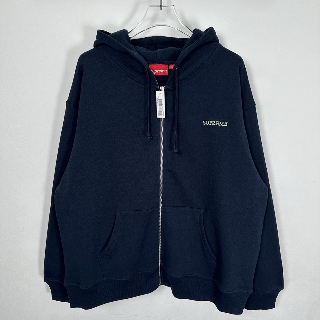 Supreme 378 FW25 IDGAF ZIP UP HOODED Embroidered (Black Grey) - Image 21