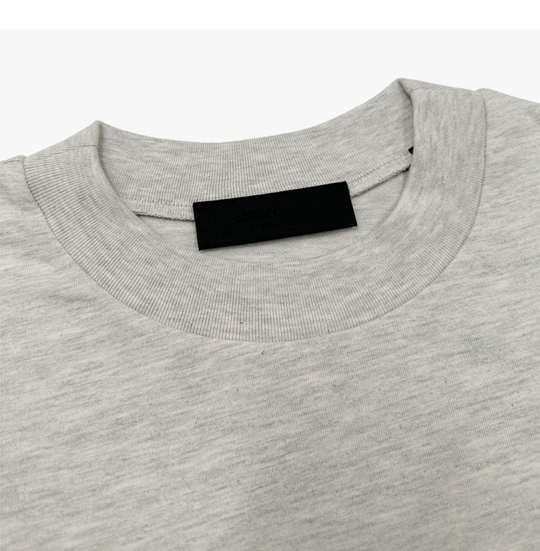 Essentials 148 TOP Ess X Collab FW24 Tee Gum Wide Short Sleeve T : Black /BLACK Light Mist Grey /LIGHT HEATHER :S-XL - Image 9