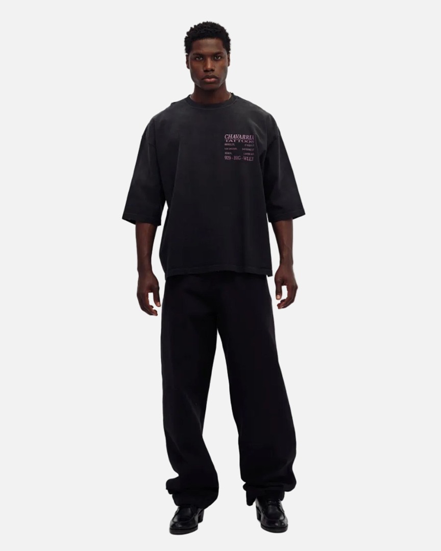 Chanel 148 WillyChavarria High Mens Womens Wide Washed Short Sleeve : S M L XL Water Black Willy - Image 16