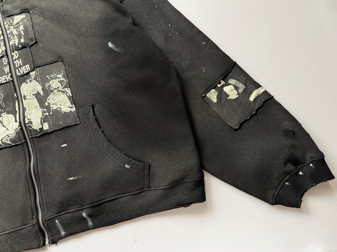 Enfants Riches Deprimes 298 Enfants Riches Deprimes / Sea Patch /12 Canvas Patchwork : S M L XL (Washed Black) - Image 15