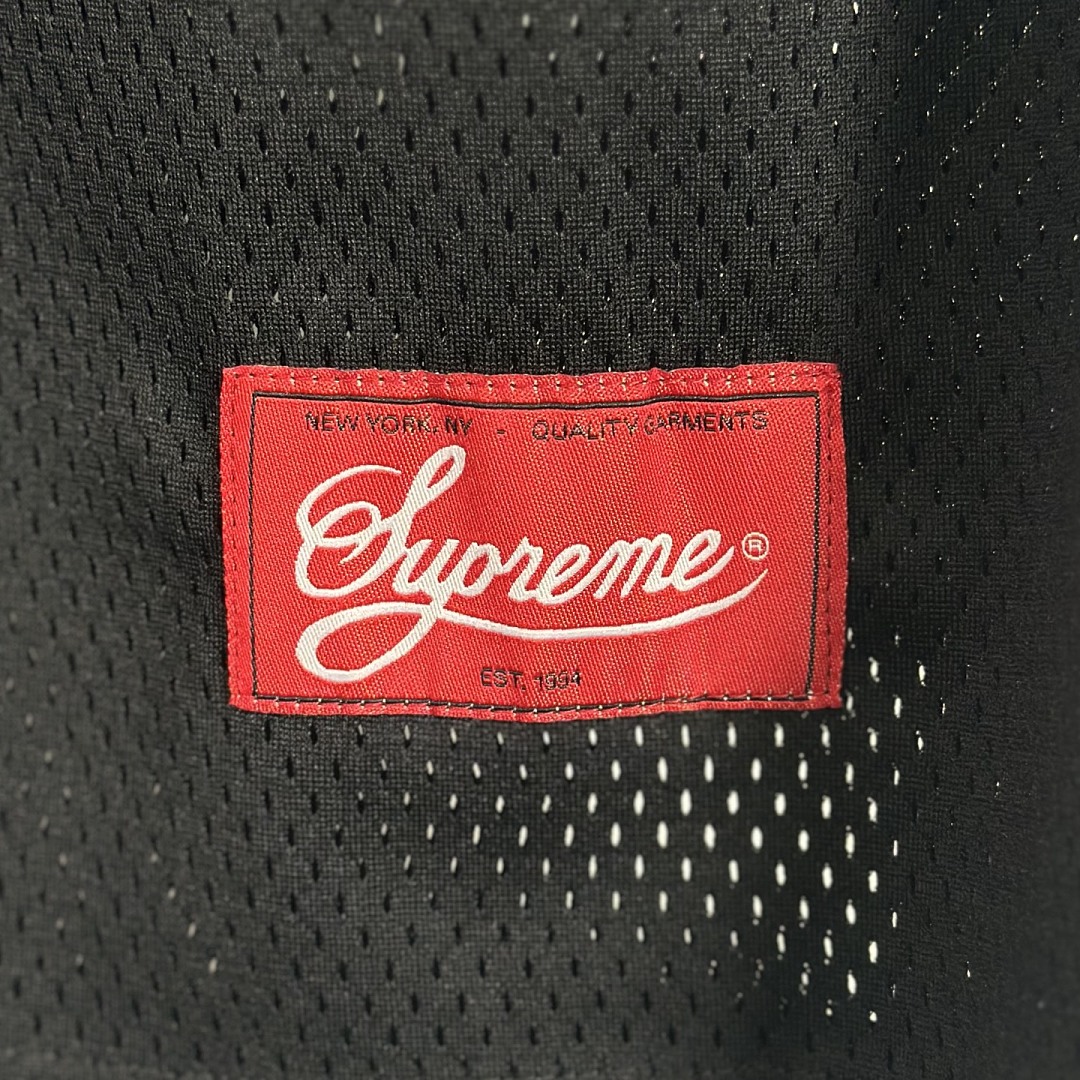 Supreme 218 SPITFIRE FOOTBALL JERSEY Fire Flame V Collar Short Sleeve Olive Black Red S - Image 12